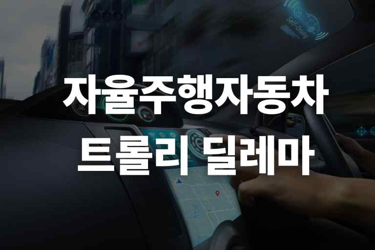 자율주행자동차 트롤리 딜레마 해결방안