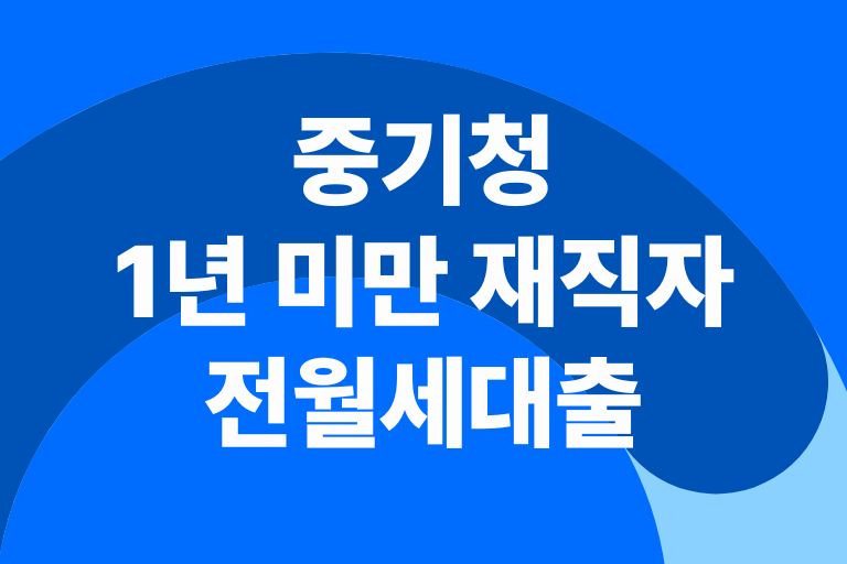 중기청 1년 미만 재직자