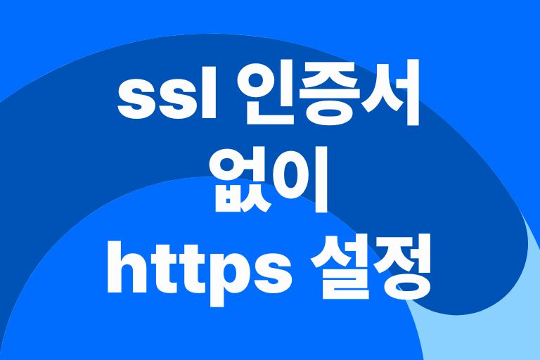 ssl 인증서 없이 https